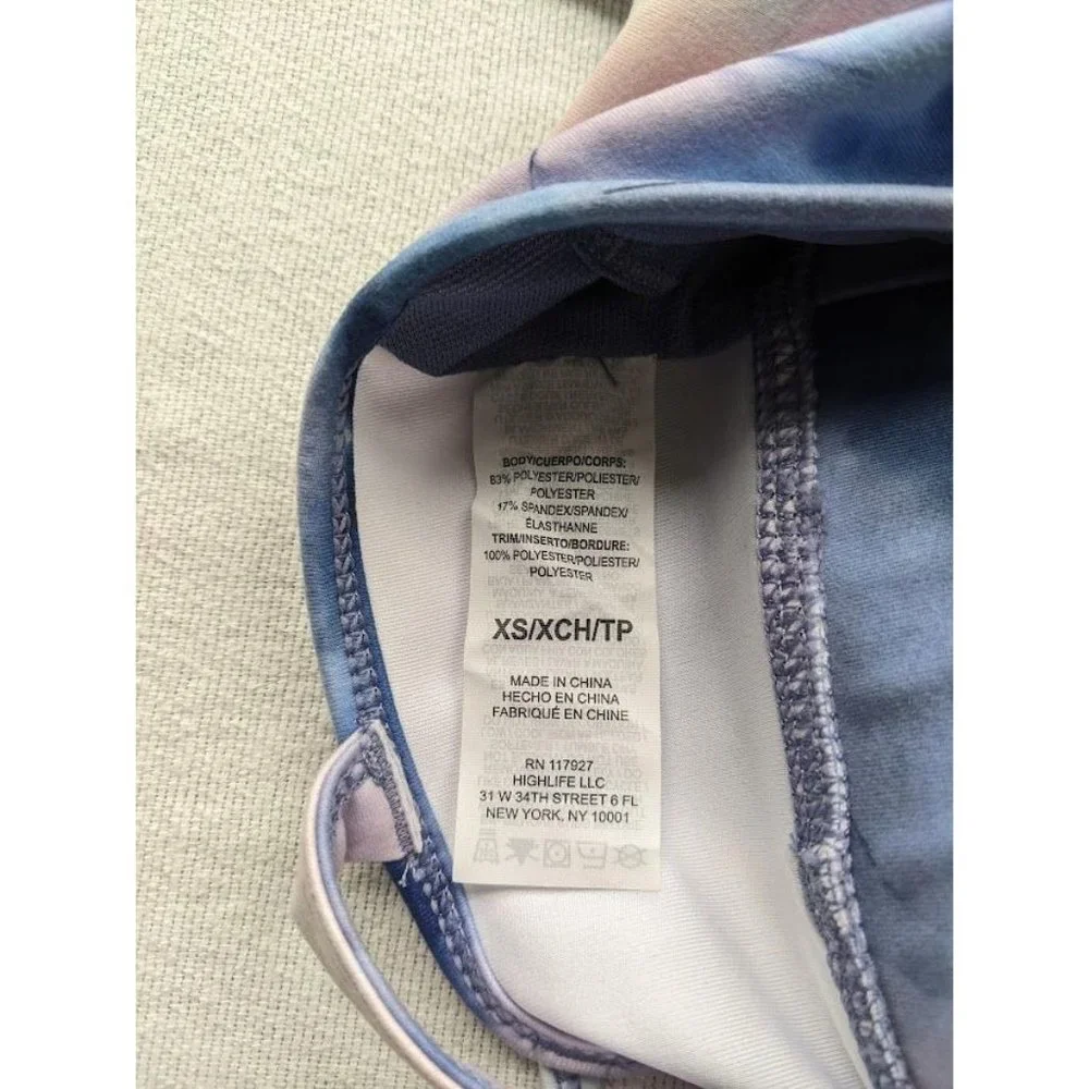 Gaiam Sports Bra Size XS Shiva Athletic Strappy Blue Ice Yoga Medium Support NEW